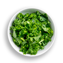 Nutritional image of kale in the build your own salad table