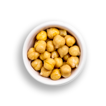 Nutritional image of organic chickpeas in the build your own salad table
