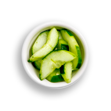 Nutritional image of cucumber in the build your own salad table
