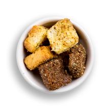 Nutritional image of croutons in the build your own salad table