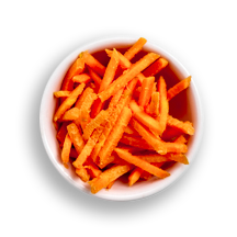 Nutritional image of raw carrots in the build your own salad table
