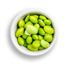 Nutritional image of edamame in the build your own salad table