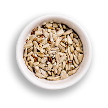 Nutritional image of raw seeds in the build your own salad table