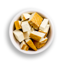 Nutritional image of smoked tofu in the build your own salad table