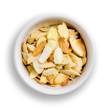 Nutritional image of toasted almonds in the build your own salad table